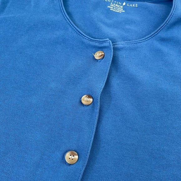 Women's Mountain Lake Button Up Long Sleeve Cotton Cardigan Sweater Large - Picture 5 of 16